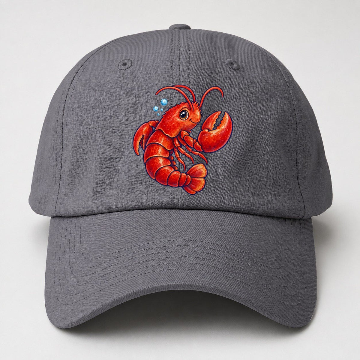 Lobster Tail Curl Sea Sprite Baseball Cap – Grey