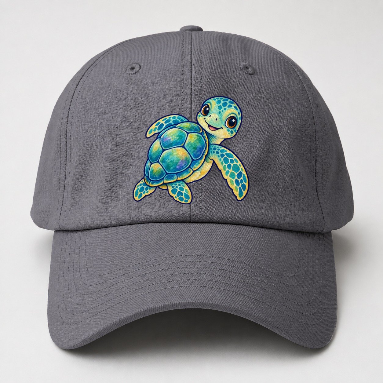 Sea Turtle Shell Turn Sea Sprite Baseball Cap – Grey