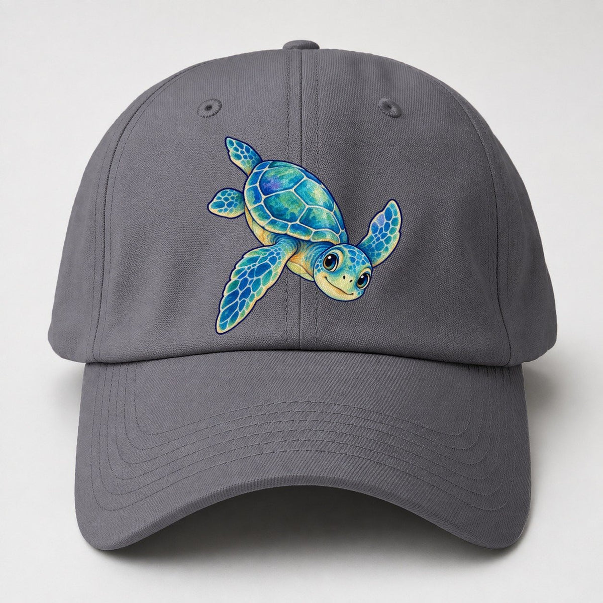 Sea Turtle Downward Glide Sea Sprite Baseball Cap – Grey