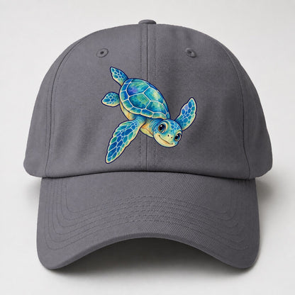 Sea Turtle Downward Glide Sea Sprite Baseball Cap – Grey