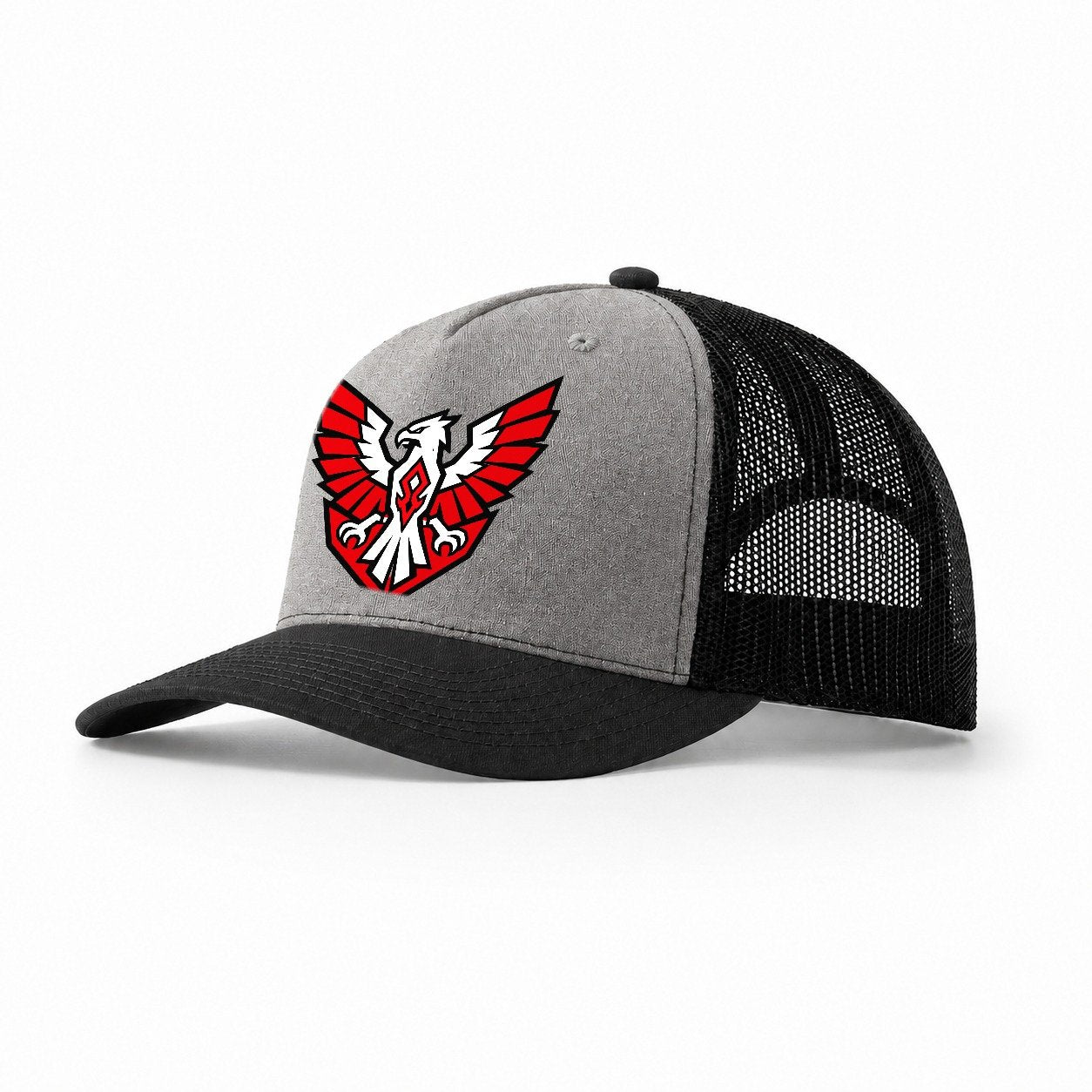 Indonesia Minimal Emblem Country Logos Trucker Hat – Grey Black
