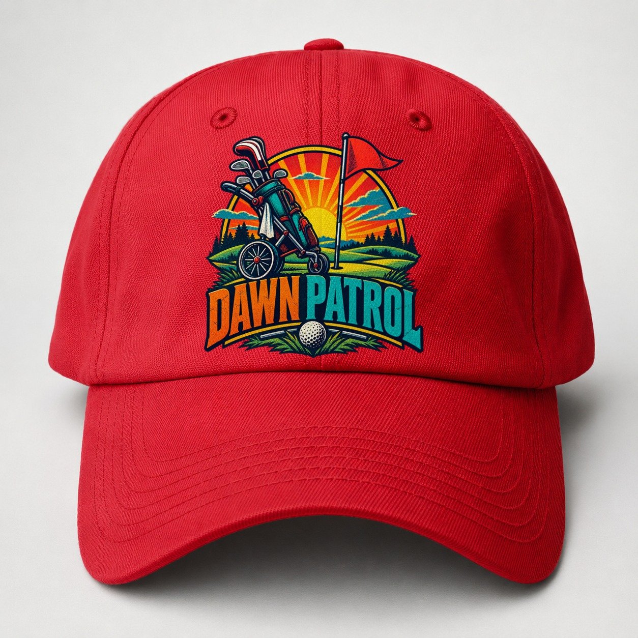 Dawn Patrol Golf Life Baseball Cap – Red