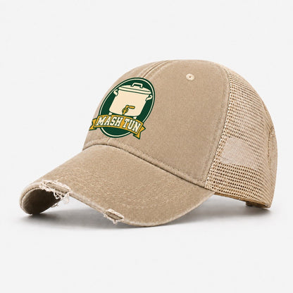 Mash Tun Plate Washed Trucker Hat – Khaki