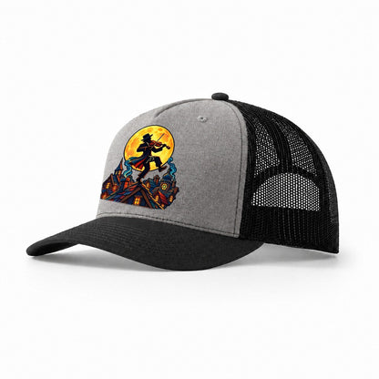 Shtetl Fiddler Roof Judaism Heritage Trucker Hat – Grey Black