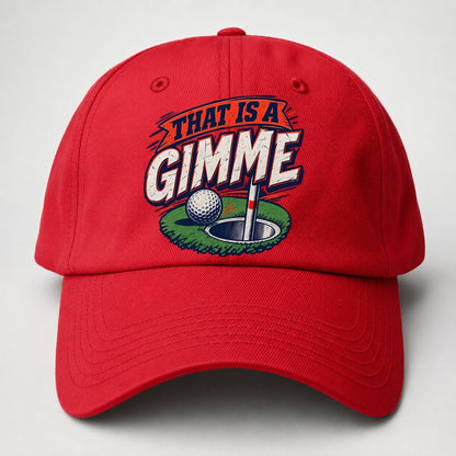 Thats A Gimme Golf Life Baseball Cap – Red