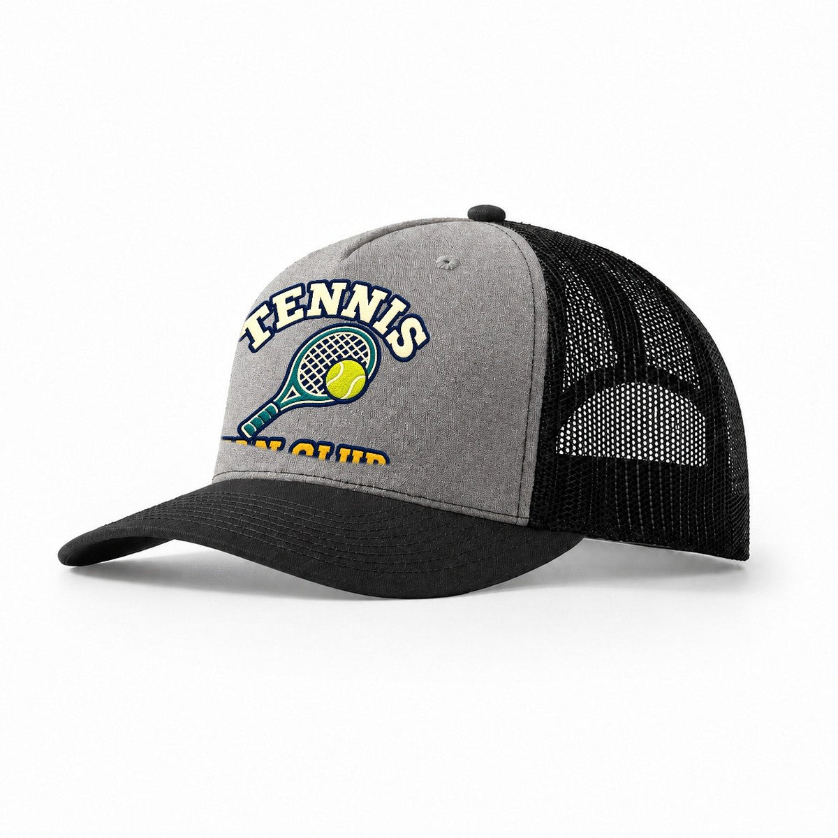 Tennis Fan Club Trucker Hat – Grey Black