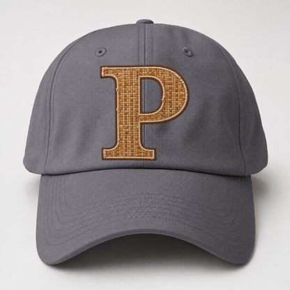 Woven Tweed P Monogram Baseball Cap – Grey
