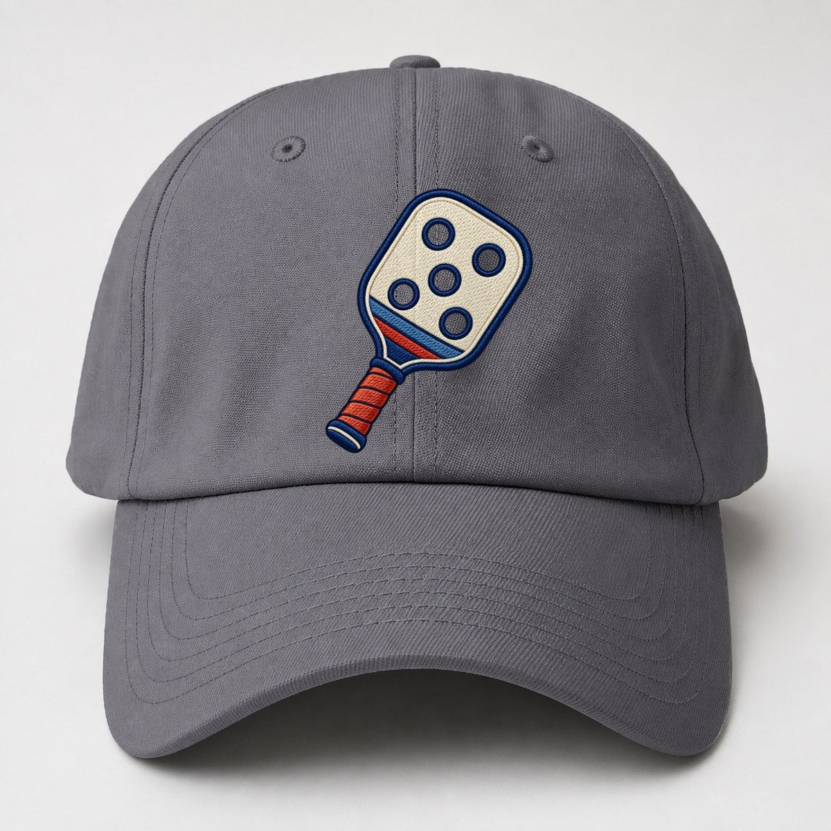 Pickleball Paddle Tiny Solo Marks Baseball Cap – Grey