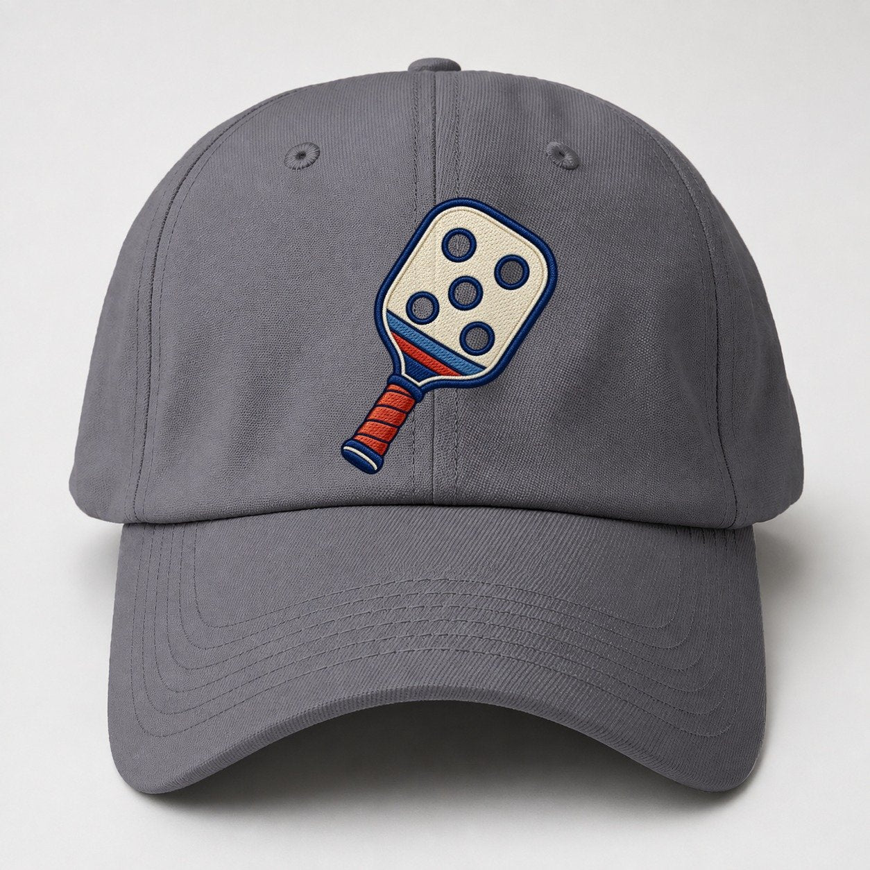 Pickleball Paddle Tiny Solo Marks Baseball Cap – Grey