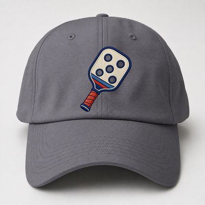 Pickleball Paddle Tiny Solo Marks Baseball Cap – Grey