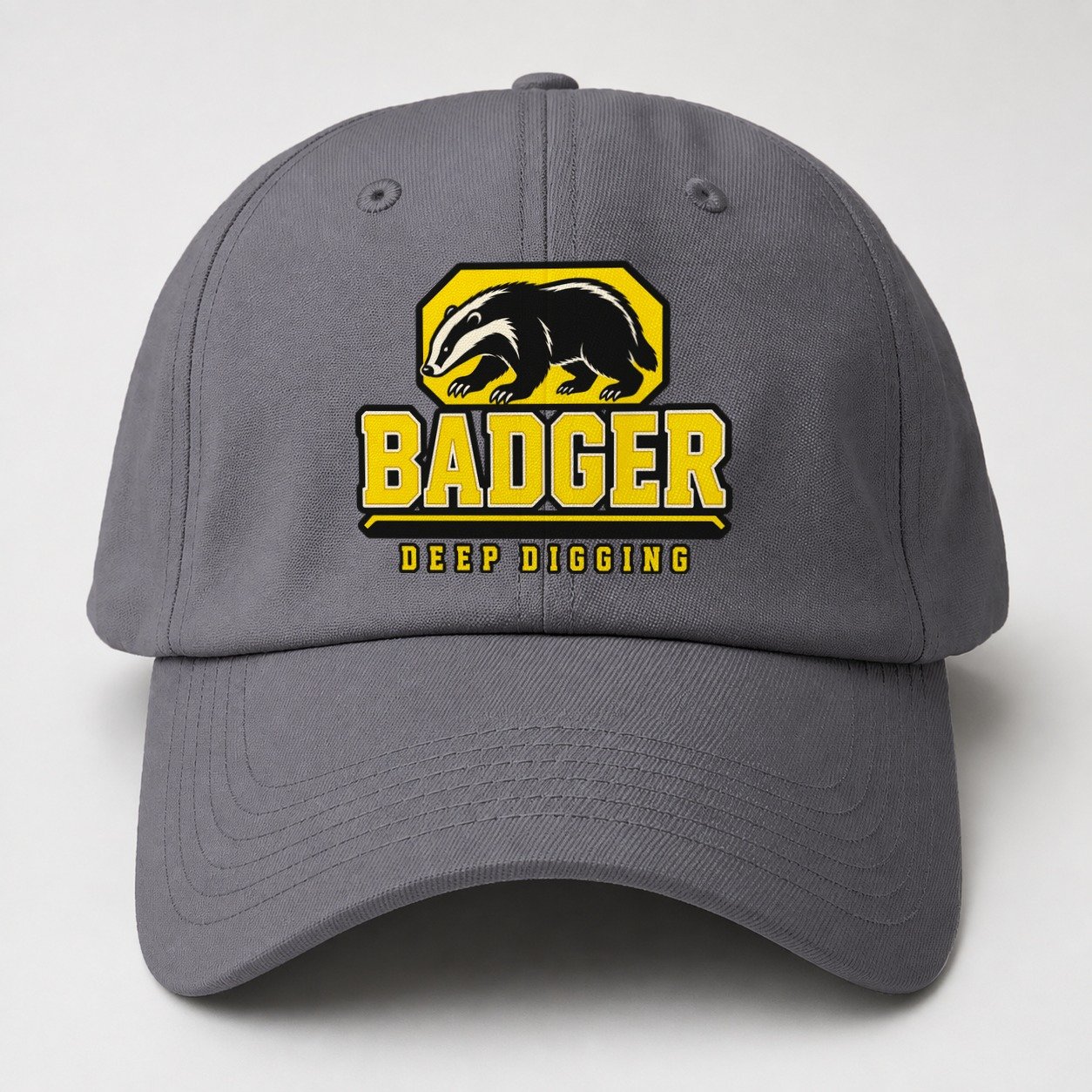 Badger Deep Digging Heavy Duty Baseball Cap – Grey