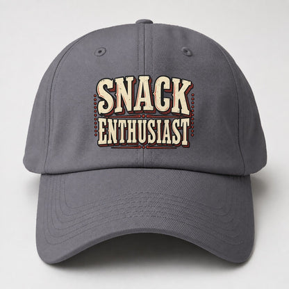 Snack Enthusiast American Wit Baseball Cap – Grey