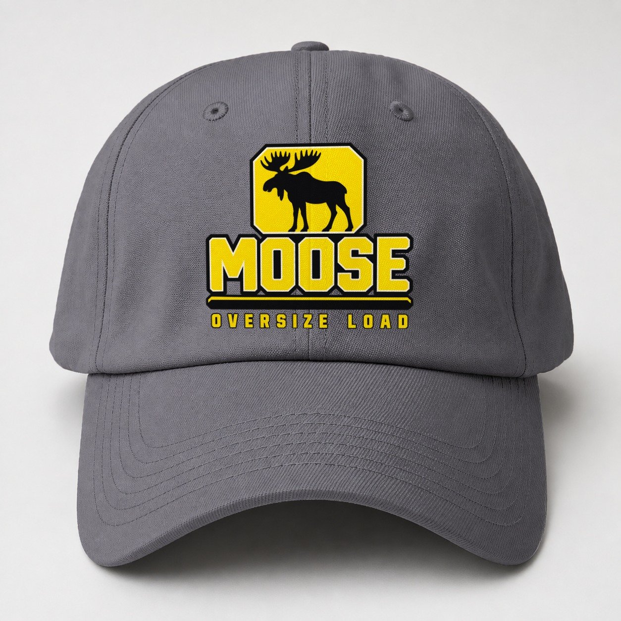 Moose Oversize Load Heavy Duty Baseball Cap – Grey