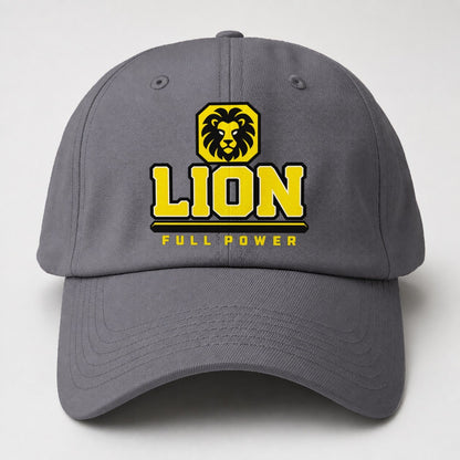 Lion Full Power Heavy Duty Baseball Cap – Grey