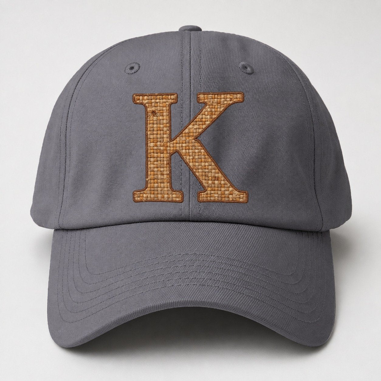 Woven Tweed K Monogram Baseball Cap – Grey