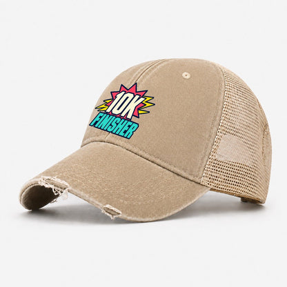 10K Finisher 90S Running Clubs Washed Trucker Hat – Khaki
