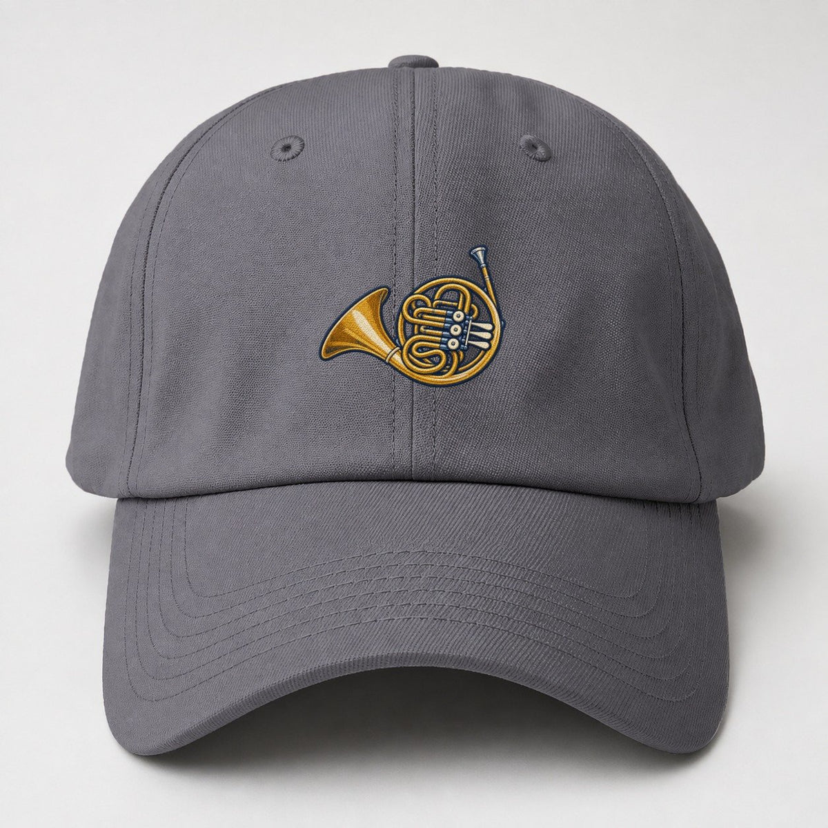 French Horn Tiny Solo Marks Baseball Cap – Grey