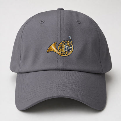 French Horn Tiny Solo Marks Baseball Cap – Grey