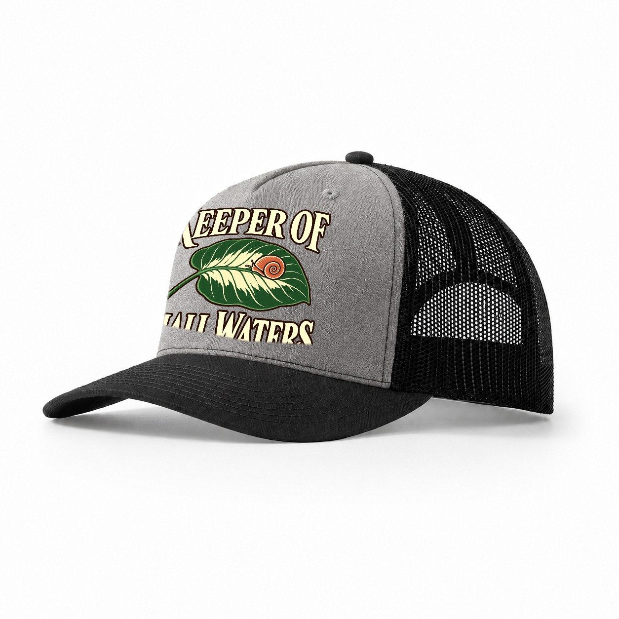 Keeper Of Small Waters Aquarium Keeping Trucker Hat – Grey Black