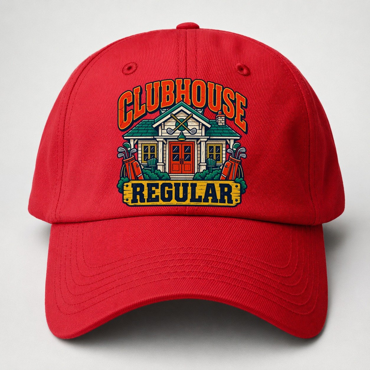 Clubhouse Regular Golf Life Baseball Cap – Red