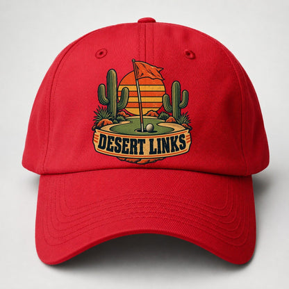 Desert Links Golf Life Baseball Cap – Red
