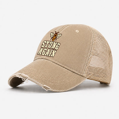 Stung Again Beekeeping Washed Trucker Hat – Khaki