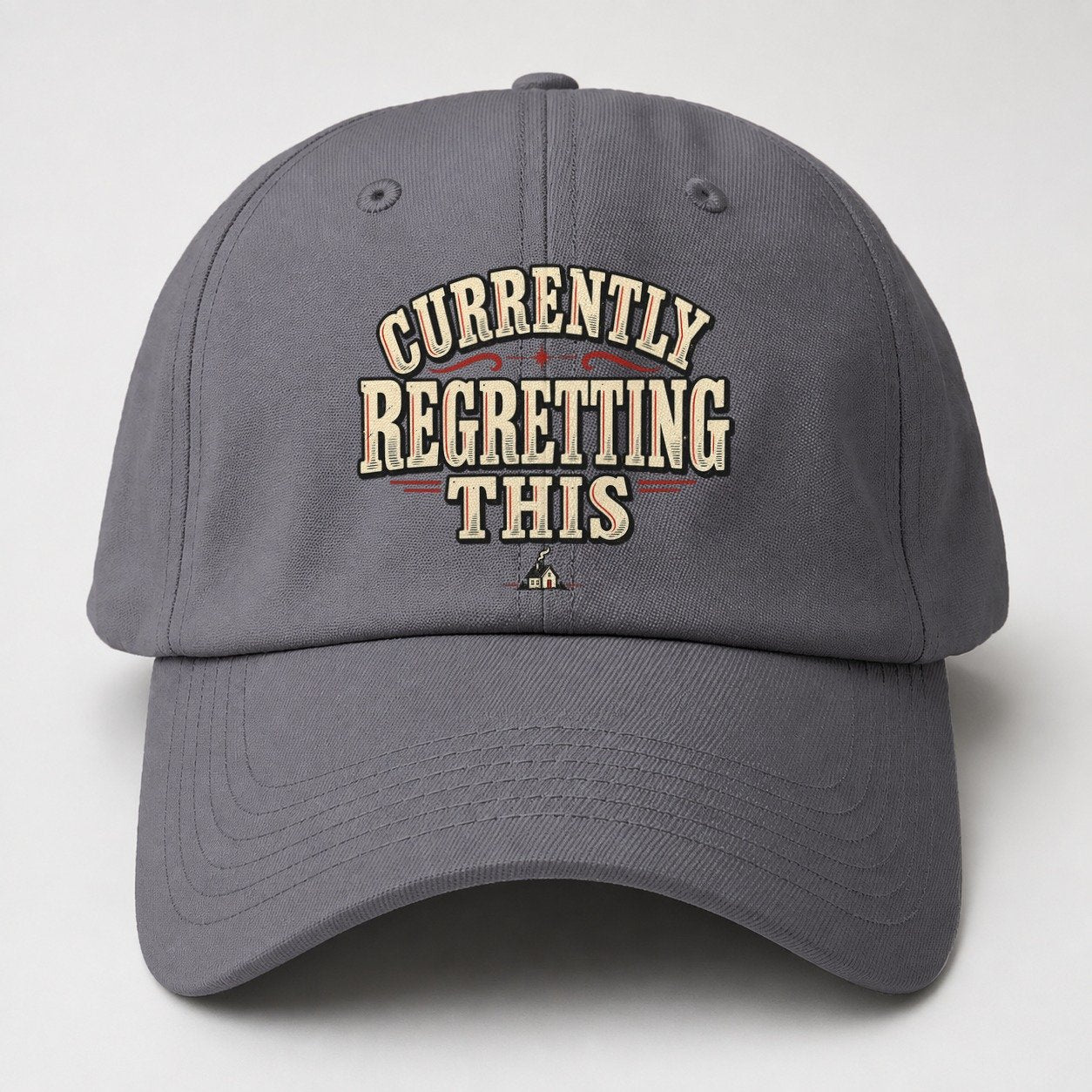 Currently Regretting This American Wit Baseball Cap – Grey