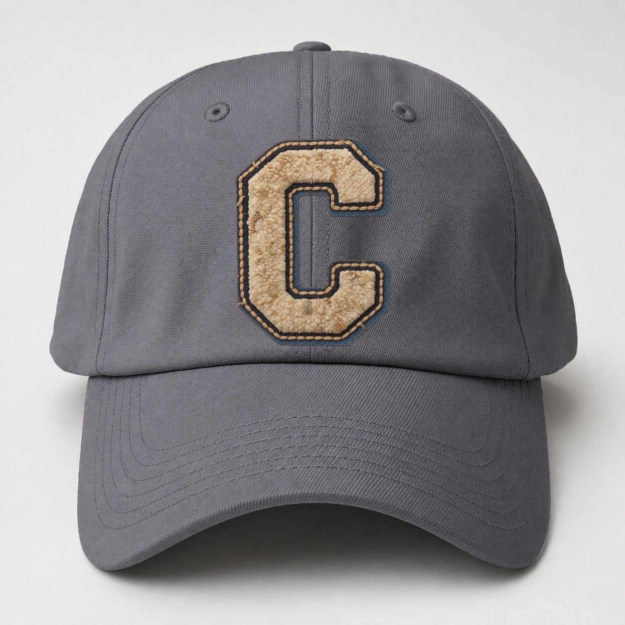 Varsity Chenille C Monogram Baseball Cap – Grey