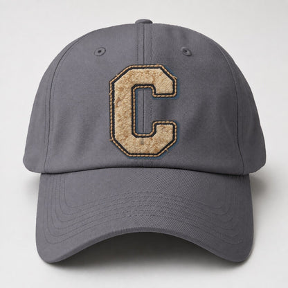 Varsity Chenille C Monogram Baseball Cap – Grey