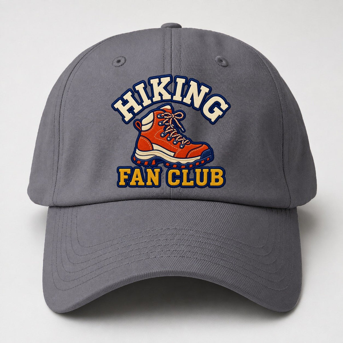 Hiking Fan Club Baseball Cap – Grey