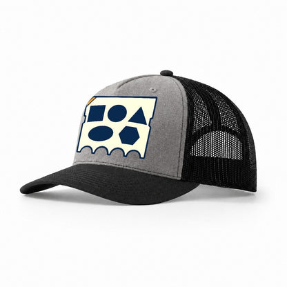 Swage Block Face Blacksmithing Trucker Hat – Grey Black