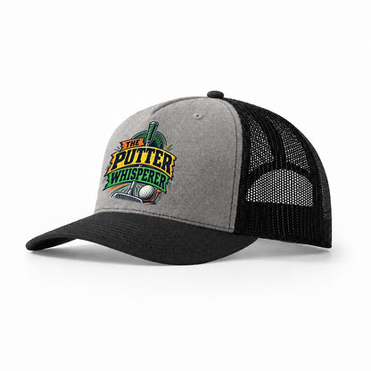 The Putter Whisperer Golf Life Trucker Hat – Grey Black