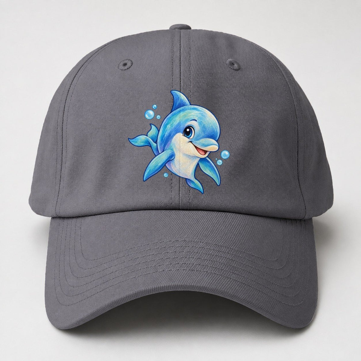 Dolphin Three Quarter Swim Sea Sprite Baseball Cap – Grey