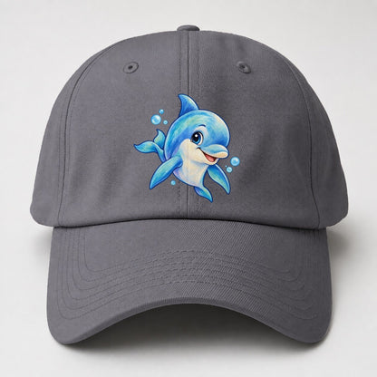 Dolphin Three Quarter Swim Sea Sprite Baseball Cap – Grey