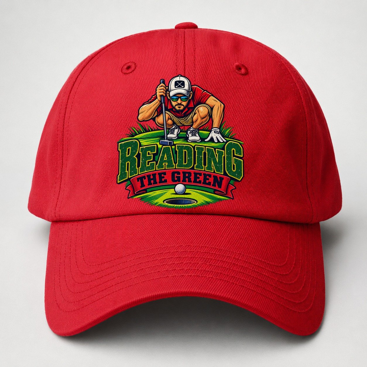 Reading The Green Golf Life Baseball Cap – Red