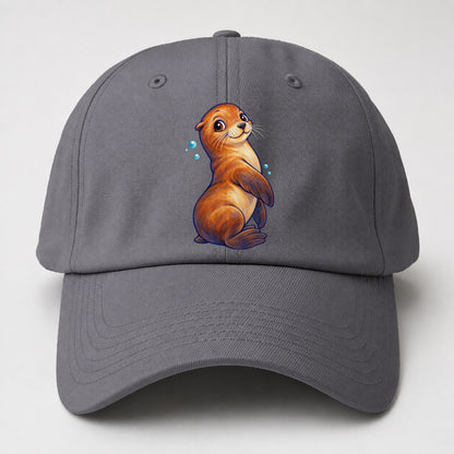Sea Lion Upright Twist Sea Sprite Baseball Cap – Grey