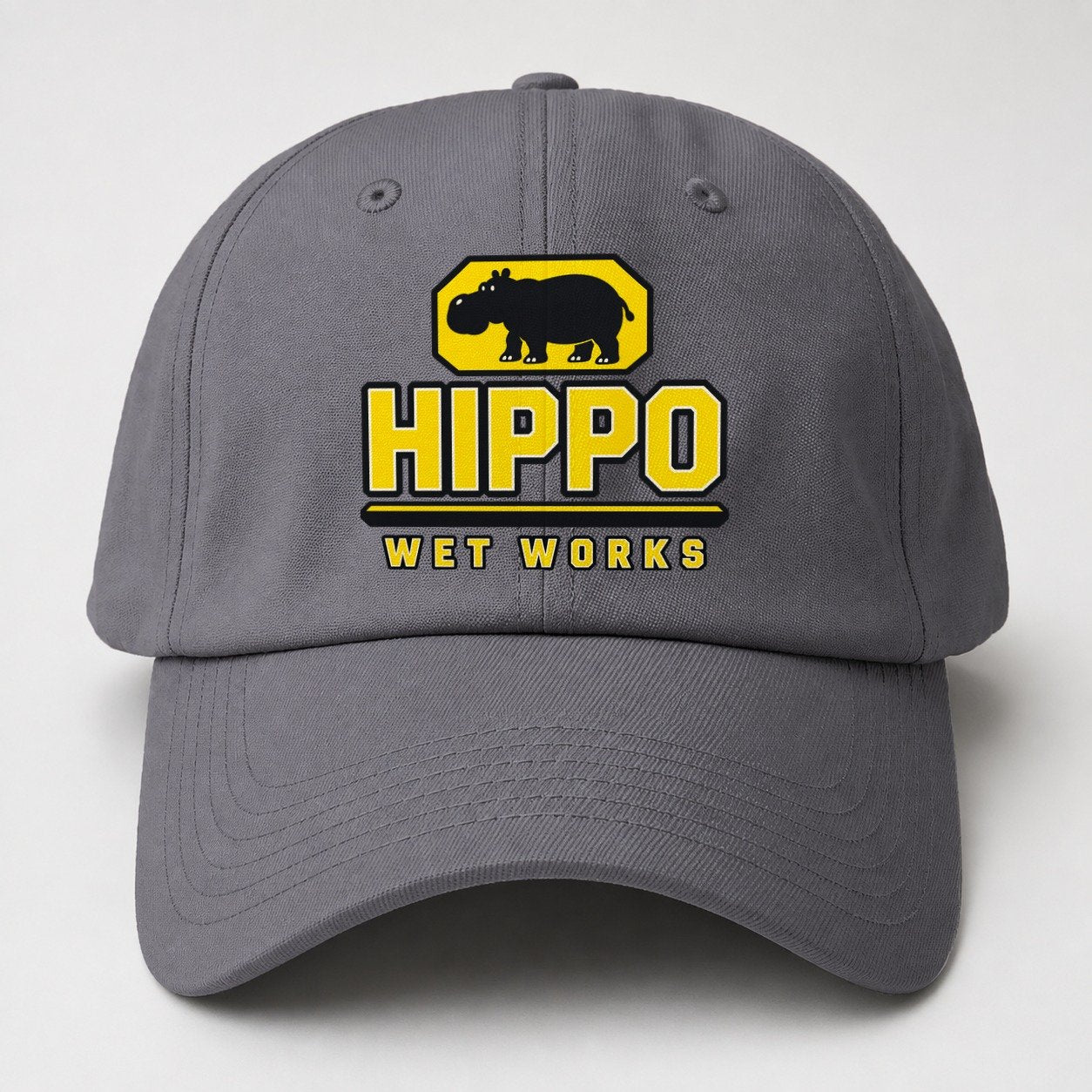 Hippo Wet Works Heavy Duty Baseball Cap – Grey