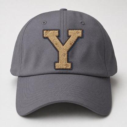 Varsity Chenille Y Monogram Baseball Cap – Grey