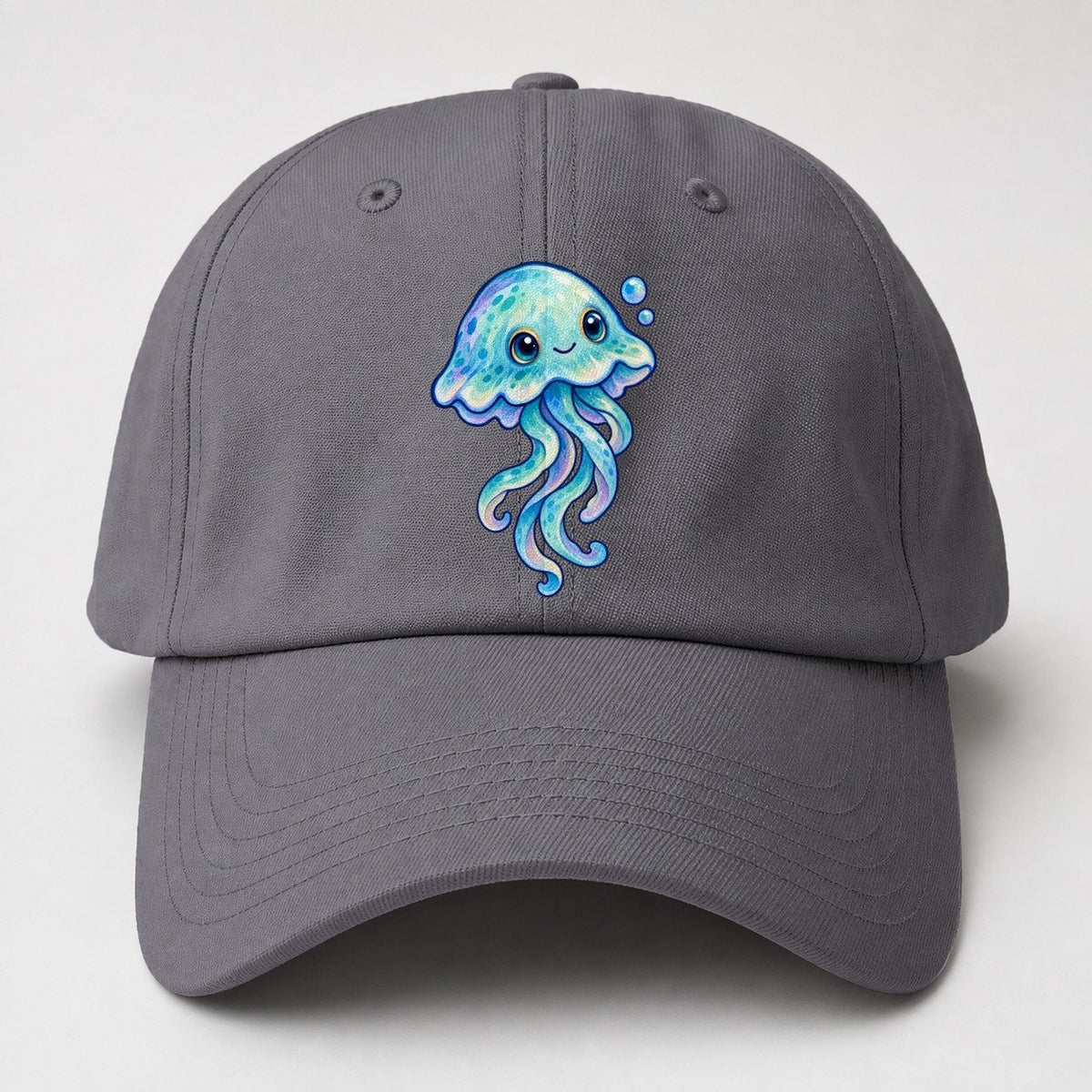 Jellyfish Upward Drift Sea Sprite Baseball Cap – Grey