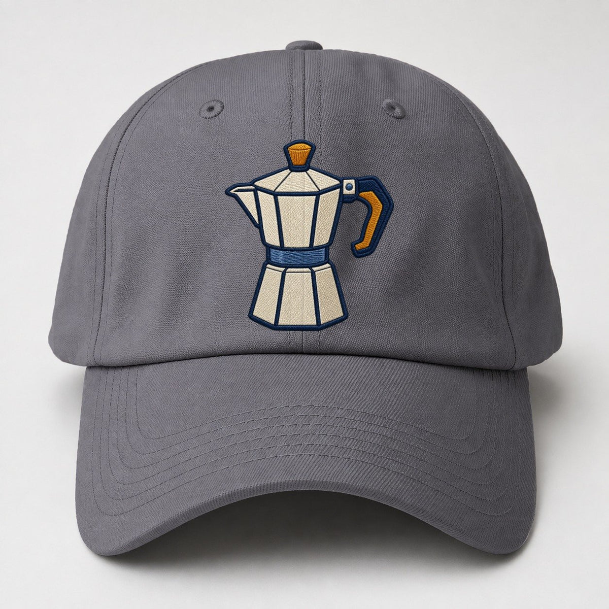 Moka Coffee Pot Tiny Solo Marks Baseball Cap – Grey