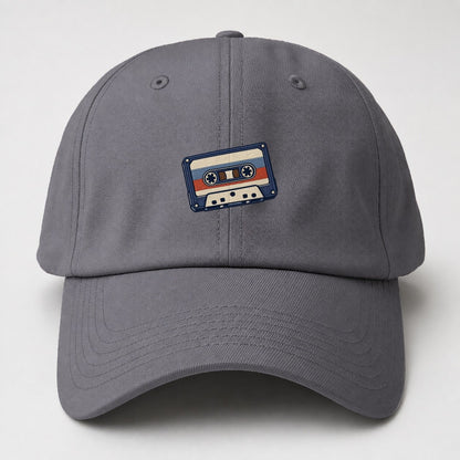 Cassette Tape Tiny Solo Marks Baseball Cap – Grey