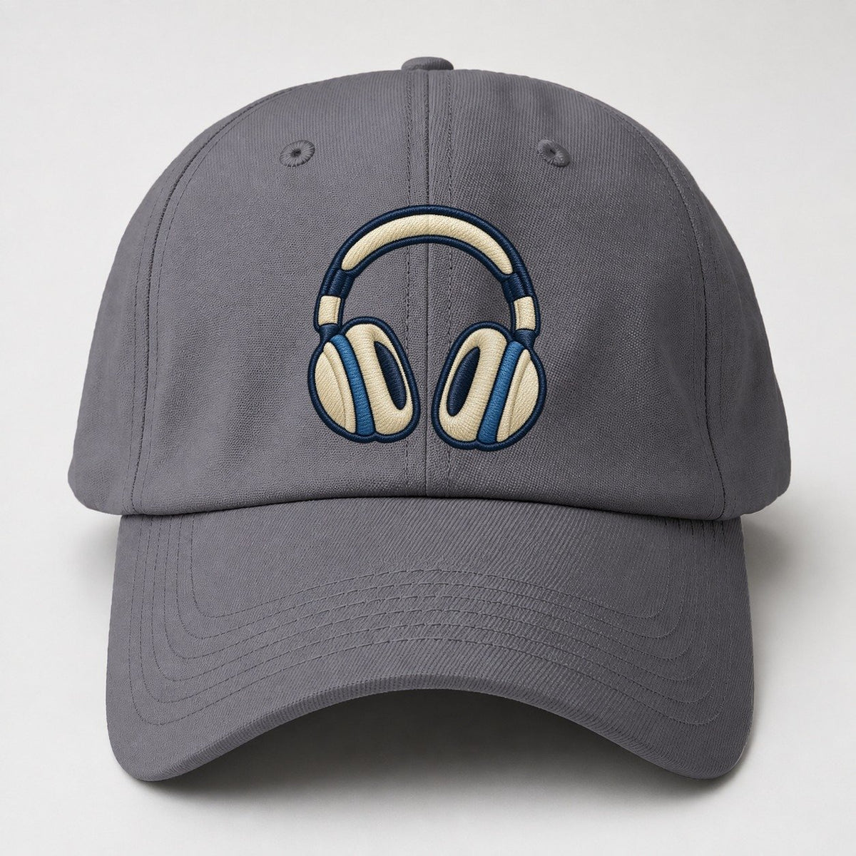 Over Ear Headphones Tiny Solo Marks Baseball Cap – Grey
