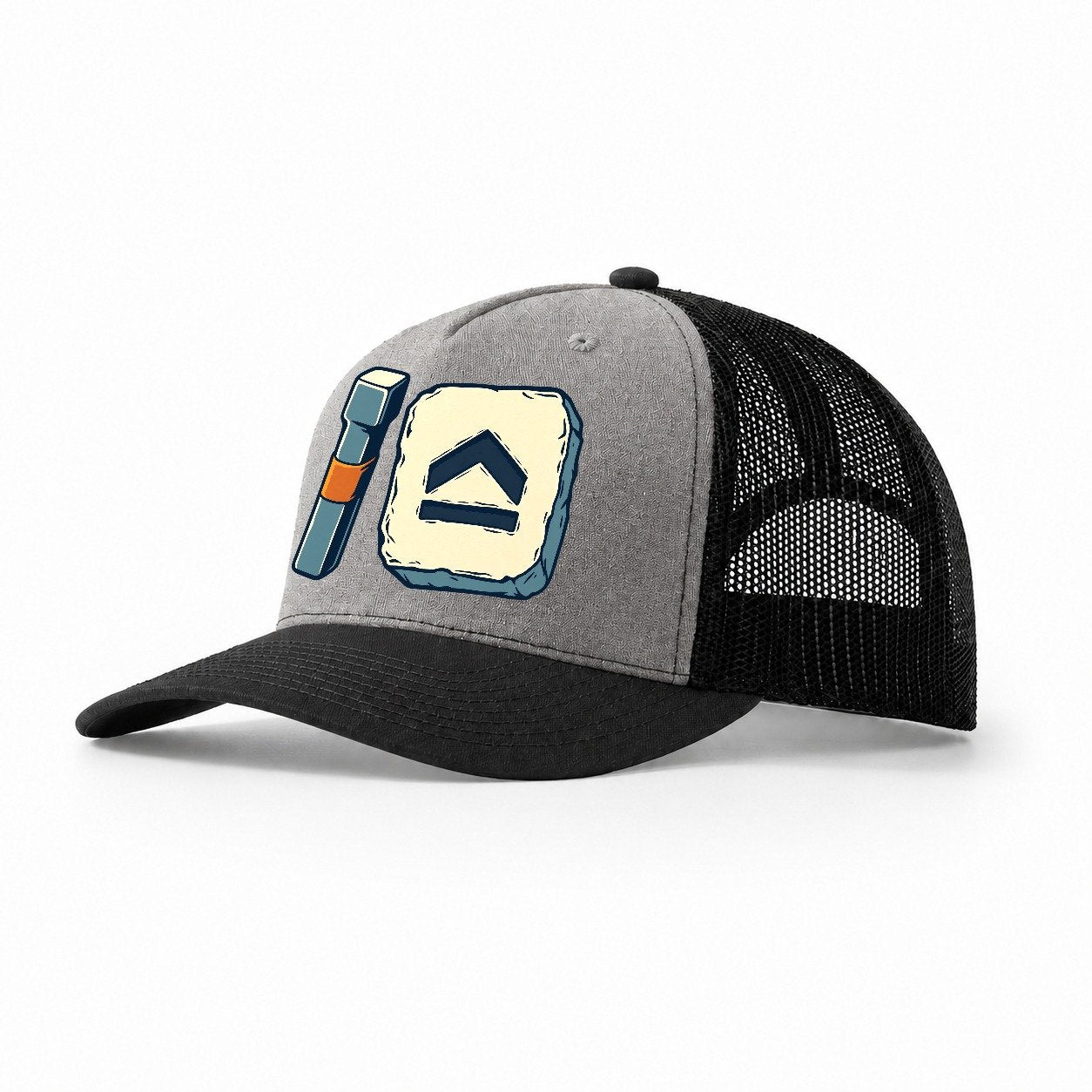 Smith Mark Punch Blacksmithing Trucker Hat – Grey Black