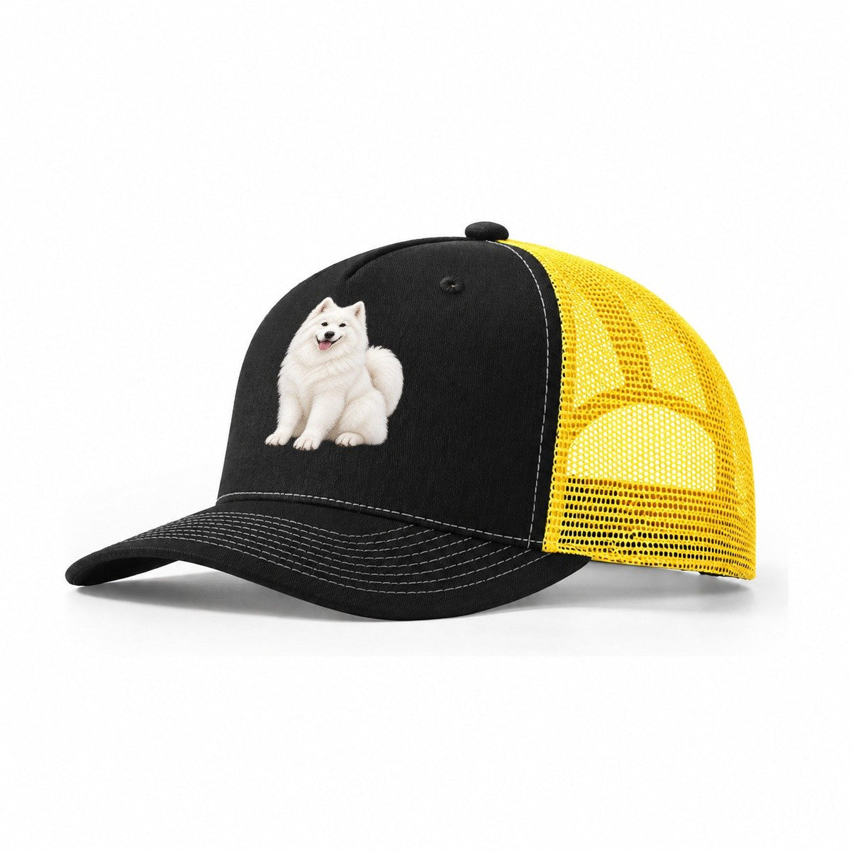 Samoyed Trucker Hat – Black Yellow