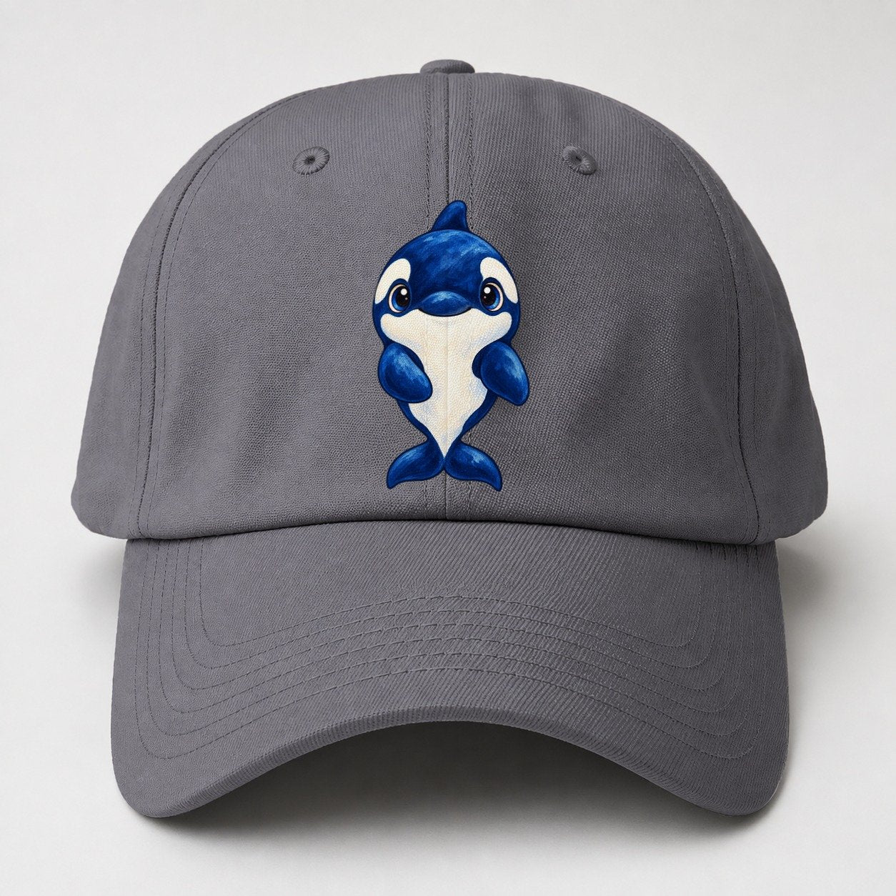 Orca Front Splash Sea Sprite Baseball Cap – Grey