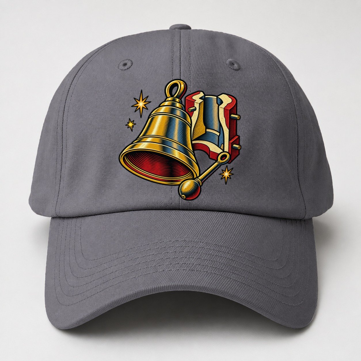Bellfounder Handbell Mould And Clapper Uk Culture Heritage Baseball Cap – Grey