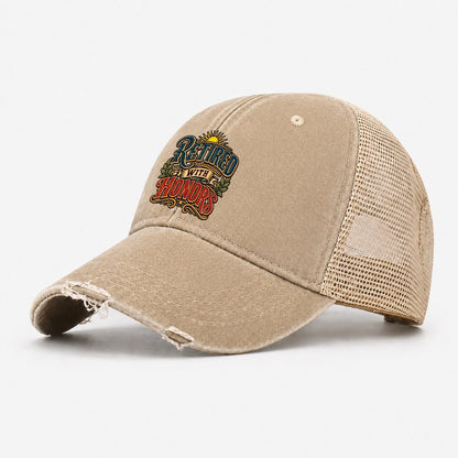 Retired With Honors Retired Living Washed Trucker Hat – Khaki
