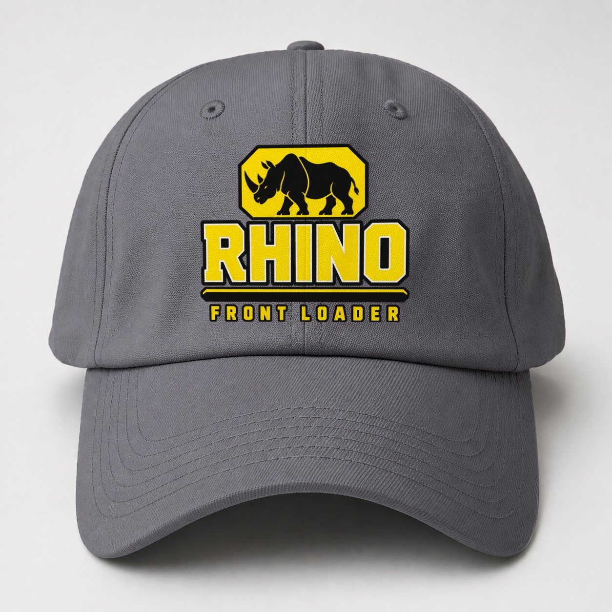Rhino Front Loader Heavy Duty Baseball Cap – Grey