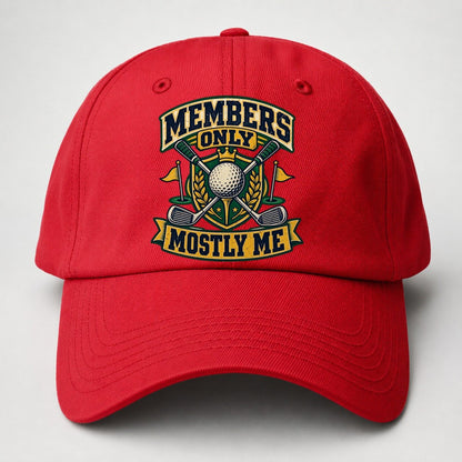 Members Only Mostly Me Golf Life Baseball Cap – Red