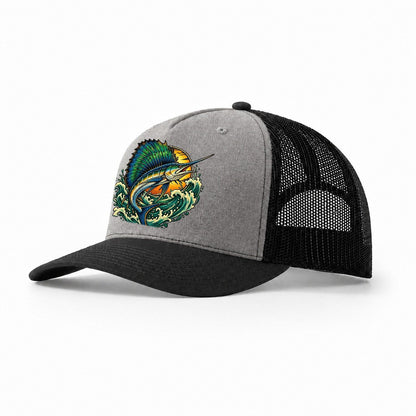Sailfish Spearhead Fishing Club Trucker Hat – Grey Black